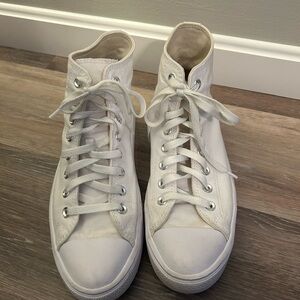 White High-Top Converse Sneakers